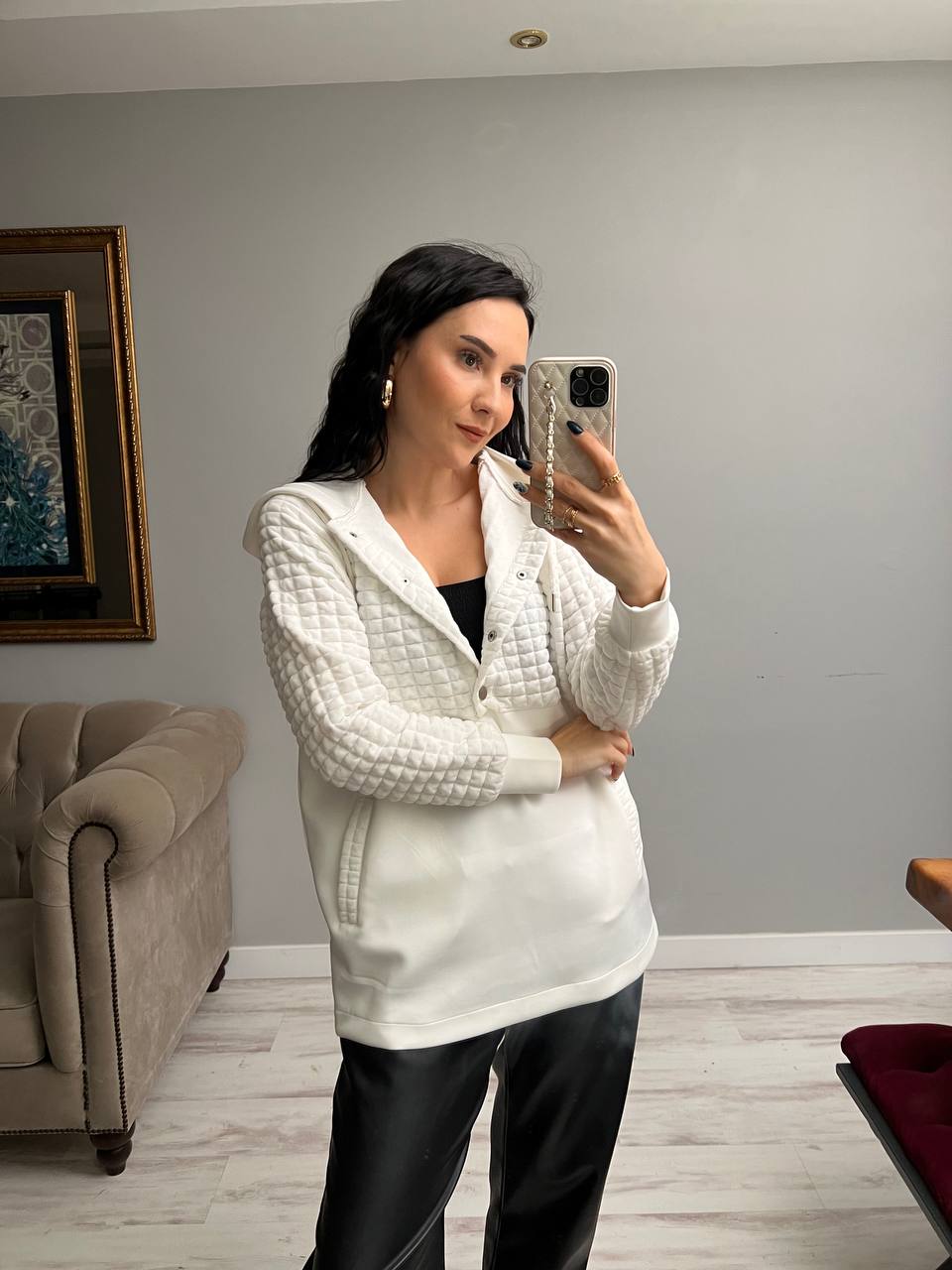 Women's Long Hooded Sweatshirt