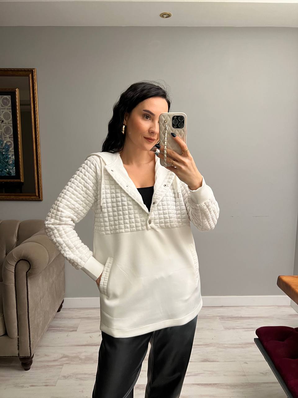 Women's Long Hooded Sweatshirt