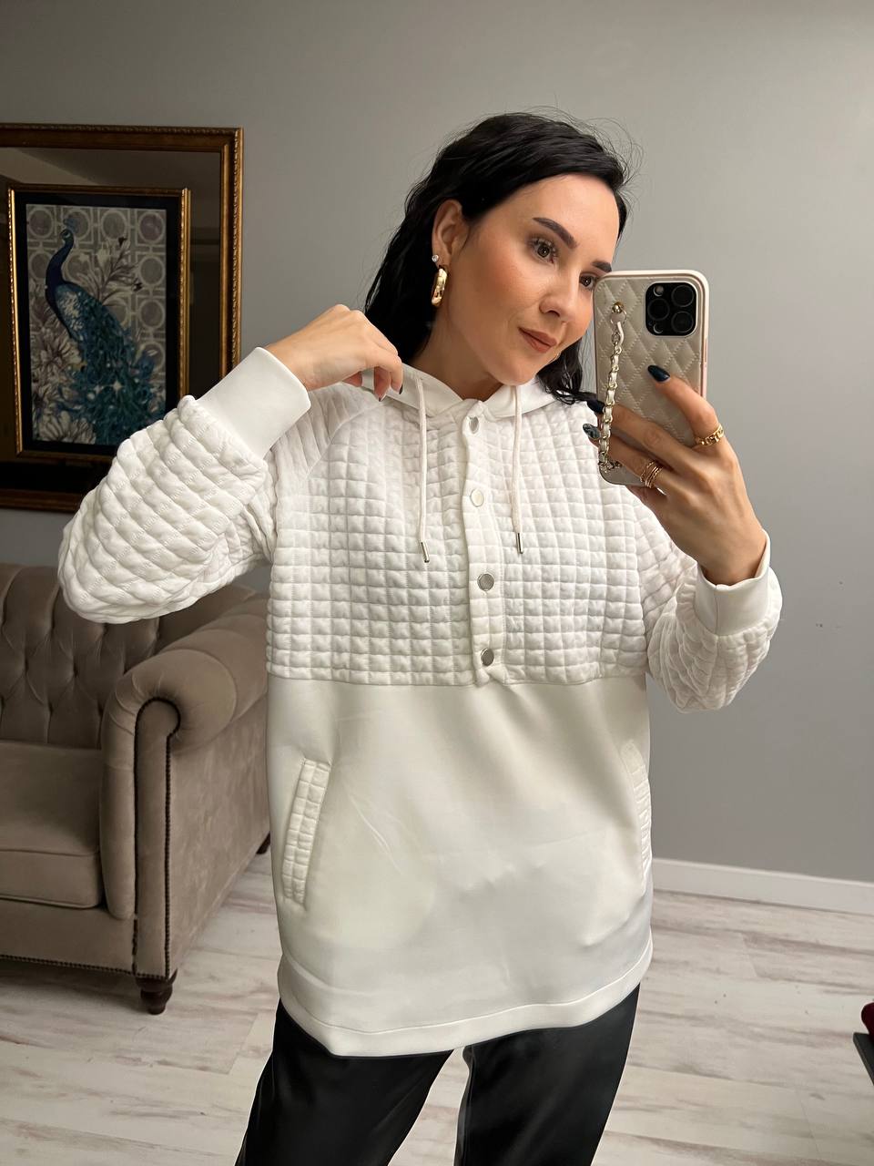 Women's Long Hooded Sweatshirt