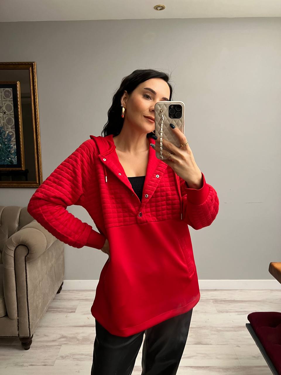Women's Long Hooded Sweatshirt