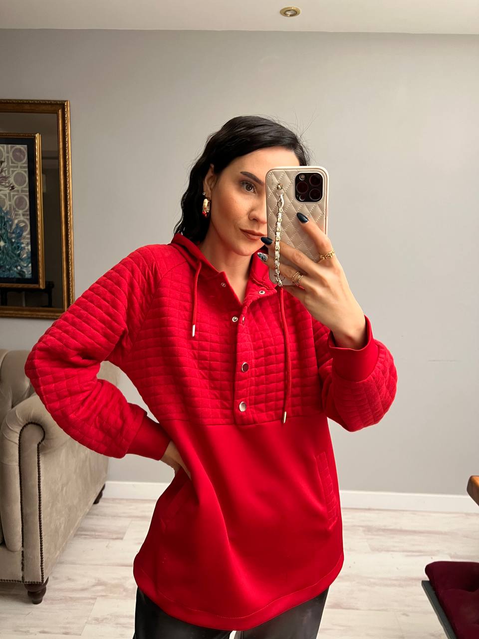 Women's Long Hooded Sweatshirt