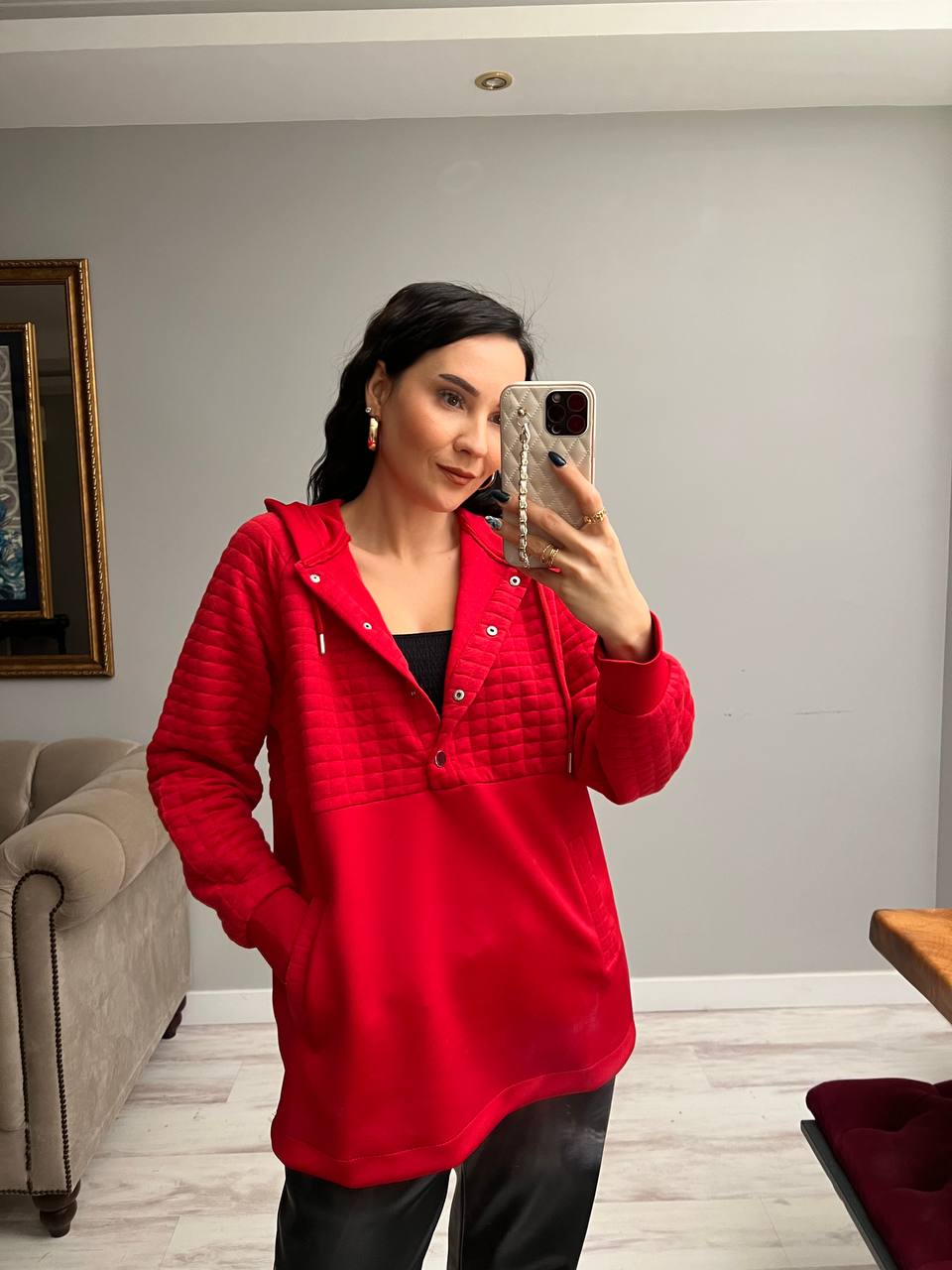 Women's Long Hooded Sweatshirt
