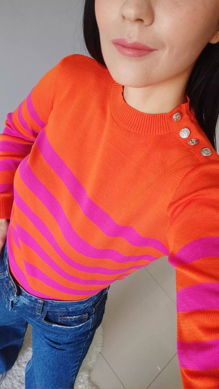Women's Striped Knitted Sweater