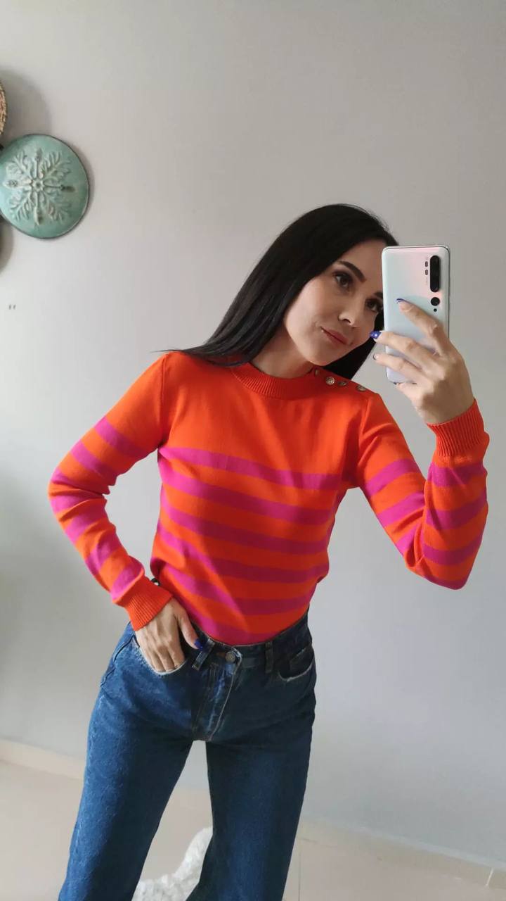 Women's Striped Knitted Sweater