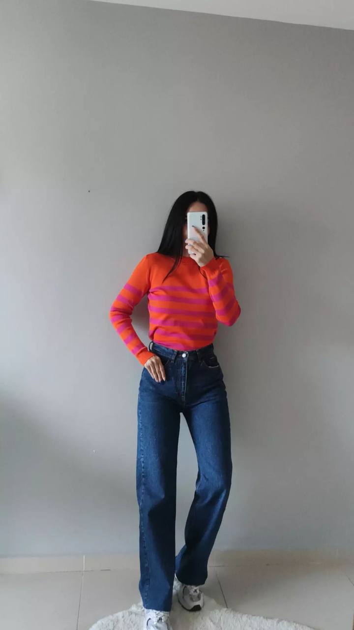Women's Striped Knitted Sweater