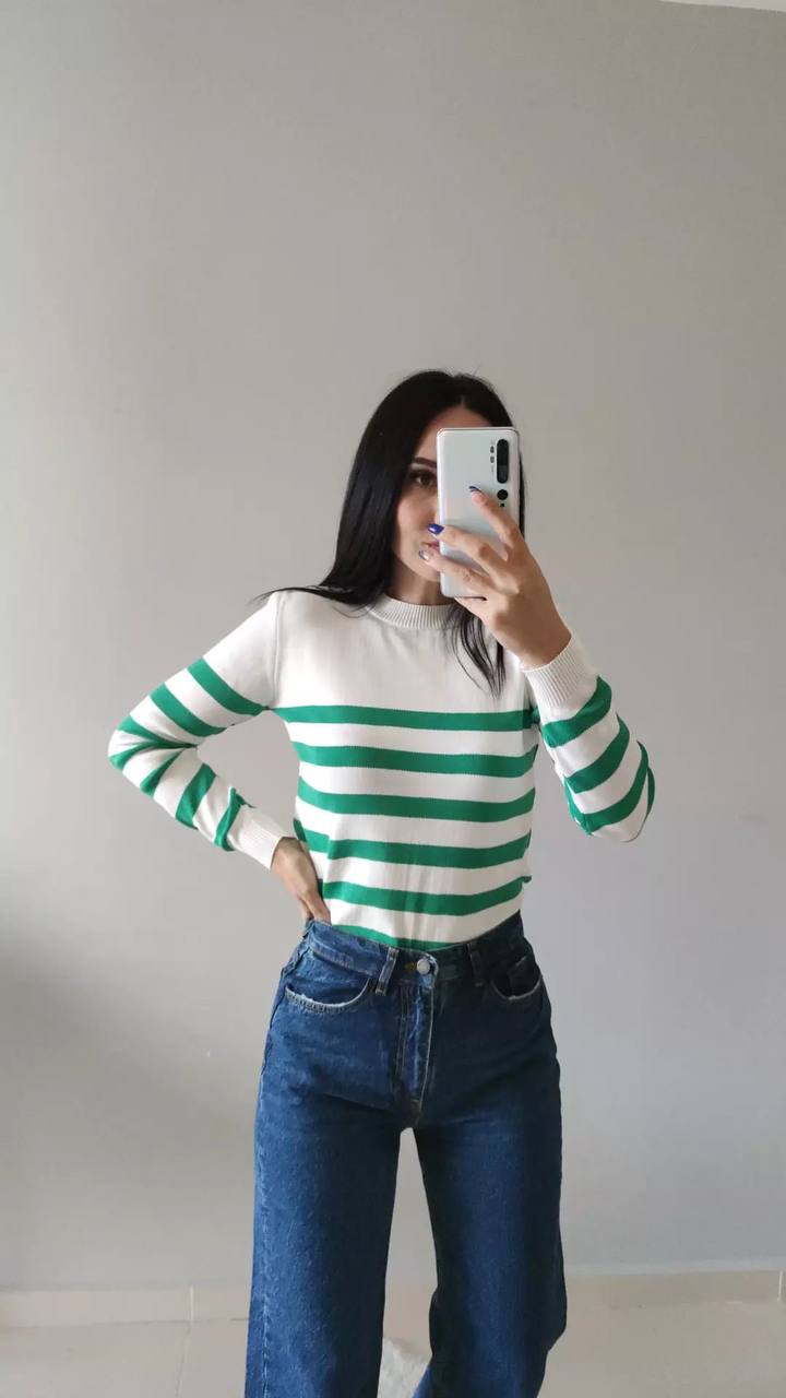Women's Striped Knitted Sweater