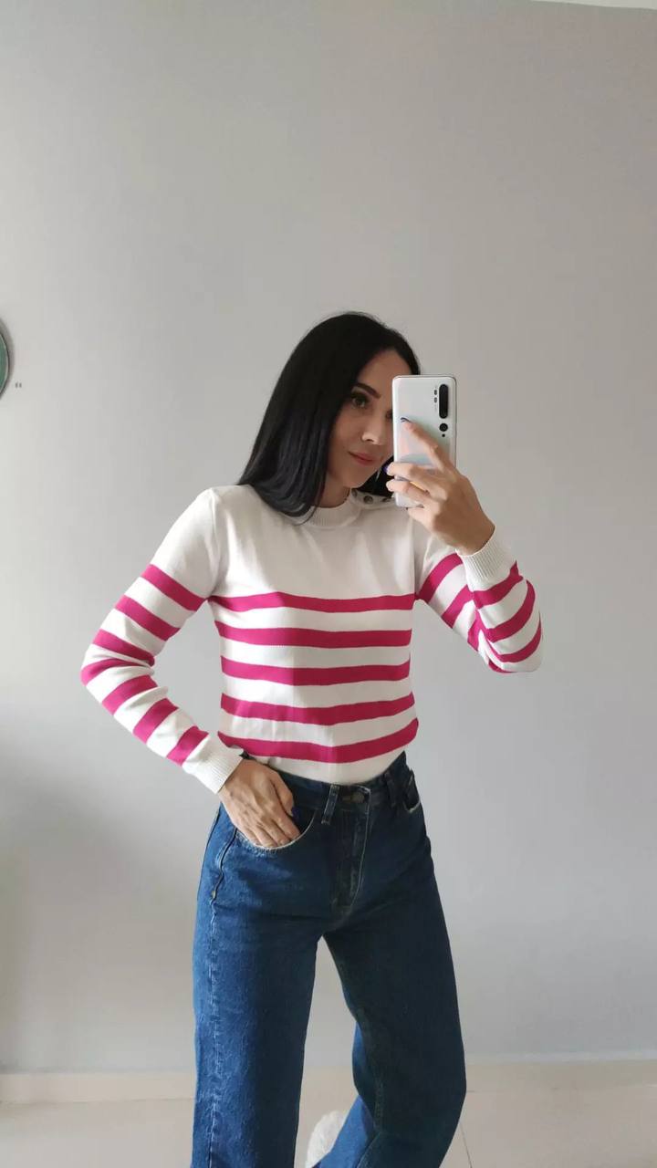 Women's Striped Knitted Sweater