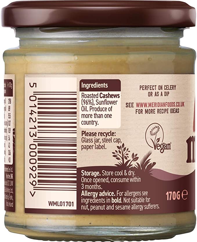 Smooth cashew butter