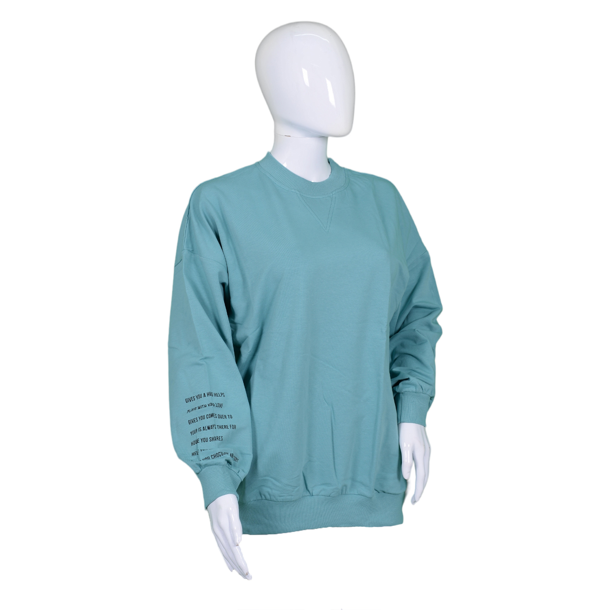 Women's sweatshirt with print on the sleeve