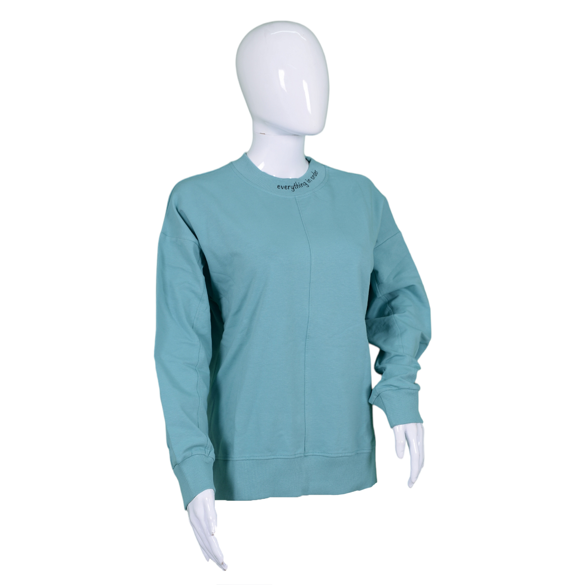 Women's Sweatshirt With Print On The Neck