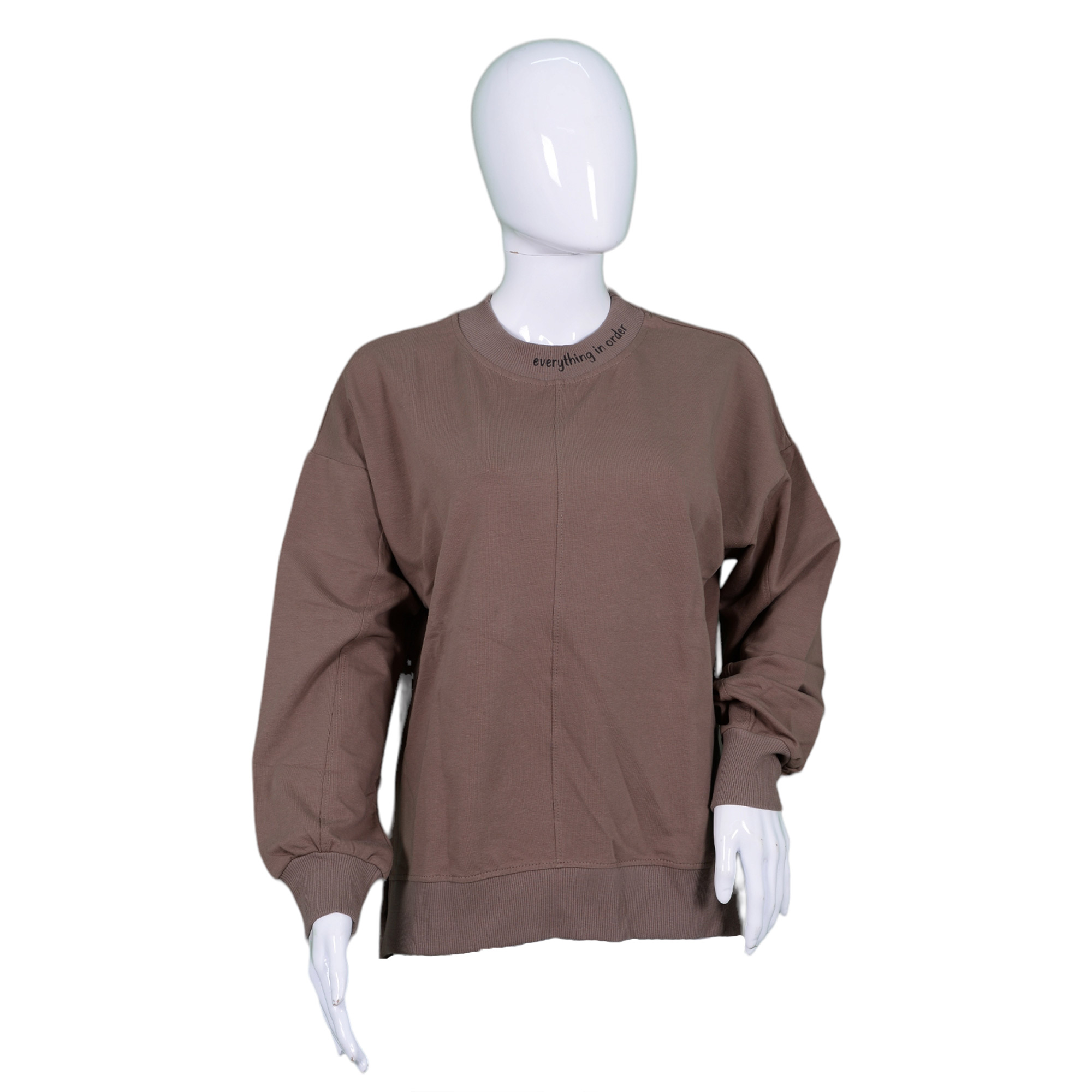 Women's Sweatshirt With Print On The Neck