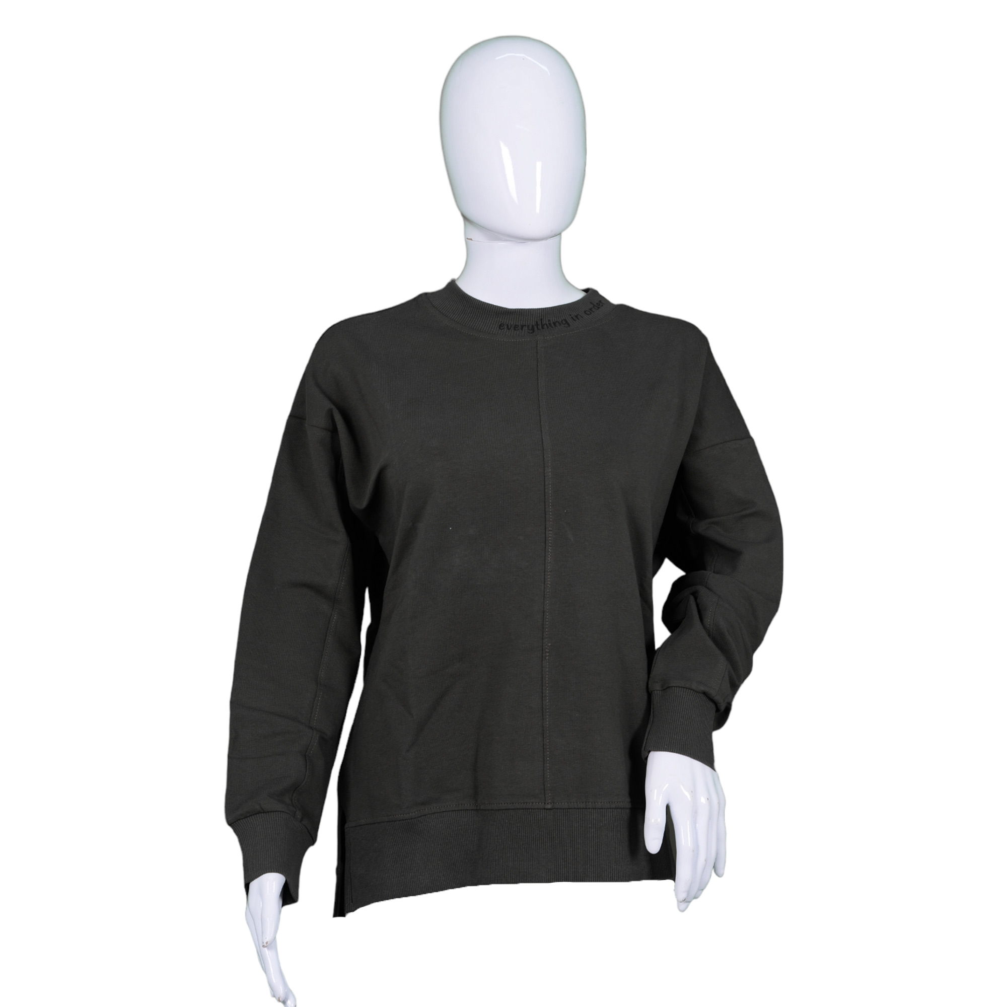 Women's Sweatshirt With Print On The Neck