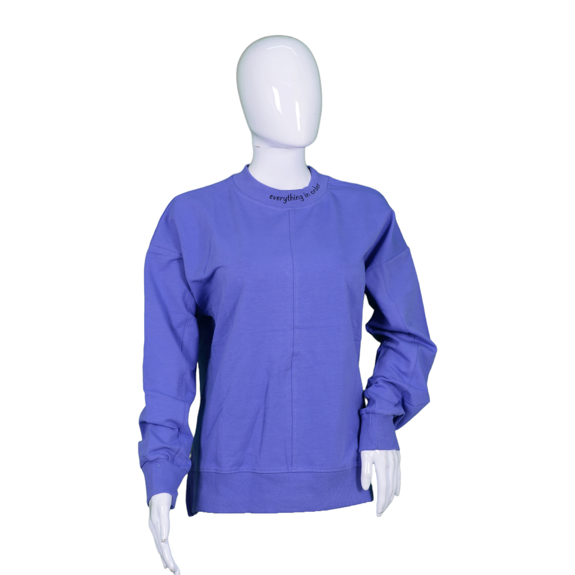 Women's Sweatshirt With Print On The Neck