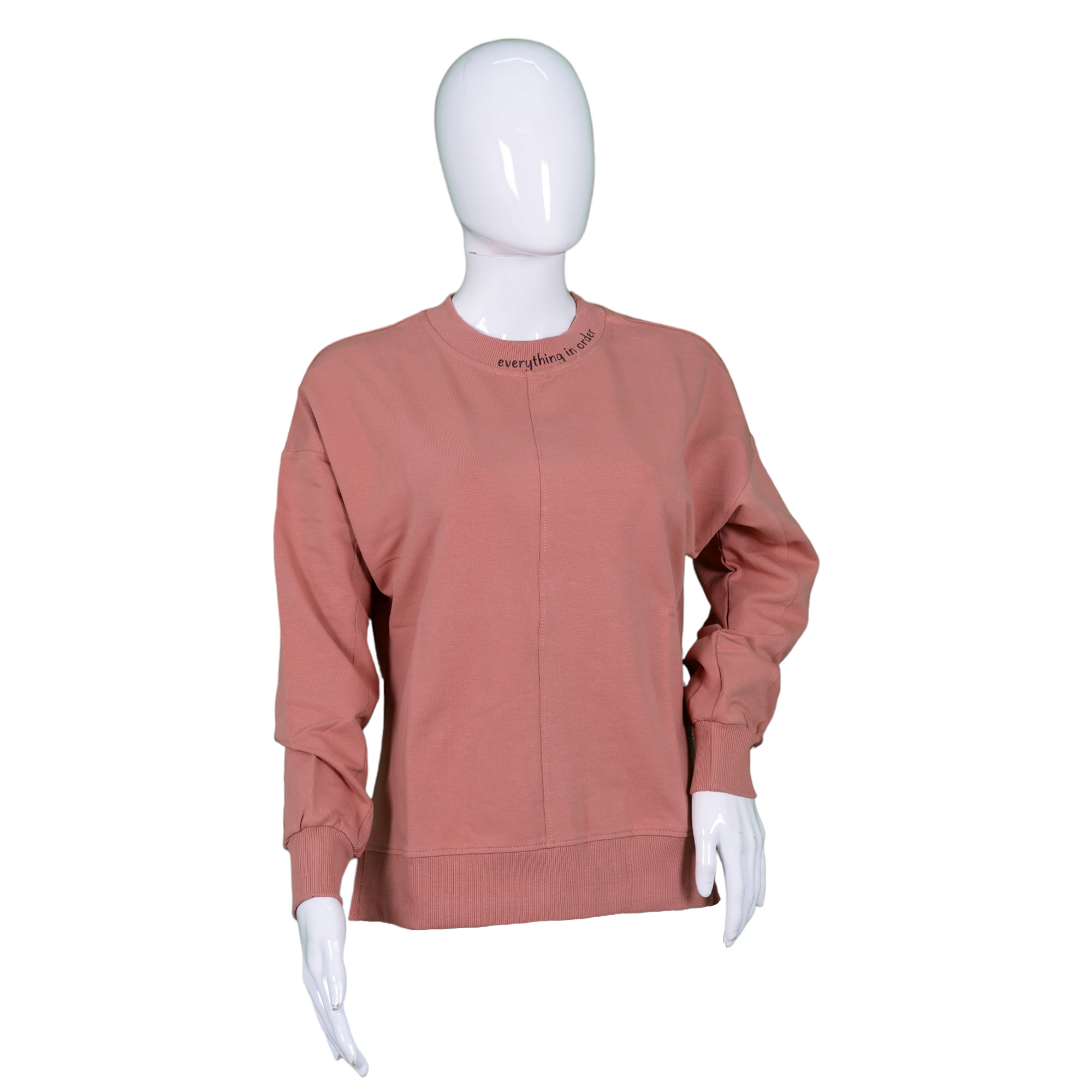 Women's Sweatshirt With Print On The Neck