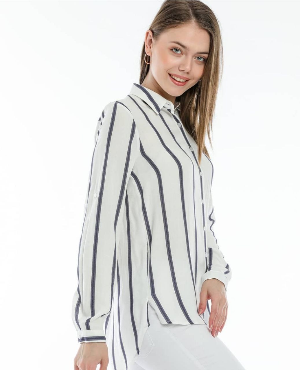 women's Long Sleeve Striped Shirt