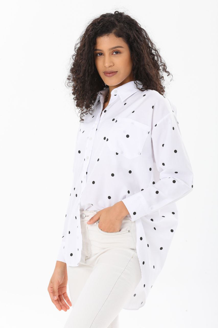 Women's Spot Button Through Shirt