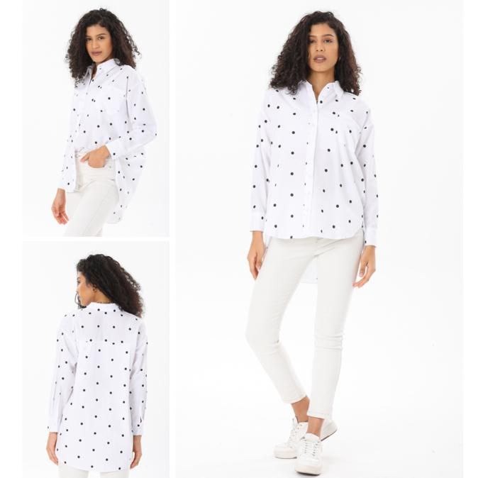 Women's Spot Button Through Shirt