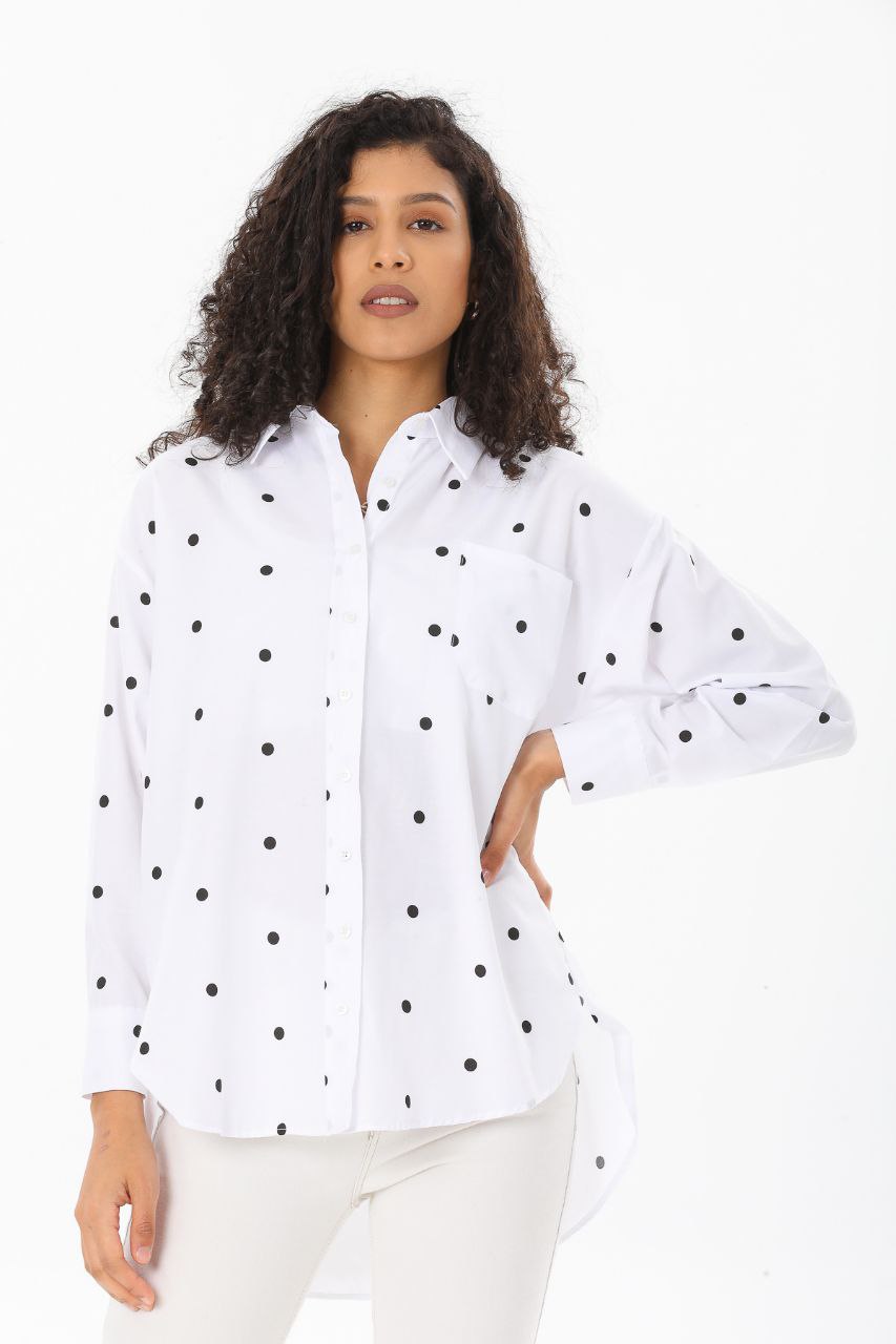 Women's Spot Button Through Shirt