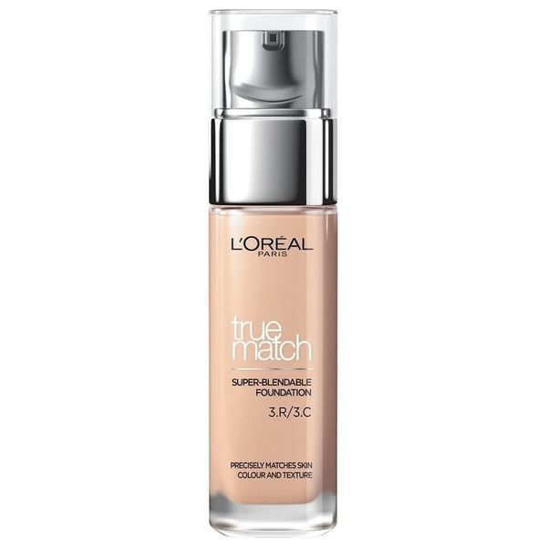 فاندەیشنی L’Oréal Paris True Match – فاندەیشنی مات  – کۆڤەرێکی سروشتی – 30 مل – ڕەنگی 3R/3C Rose Beige image 1