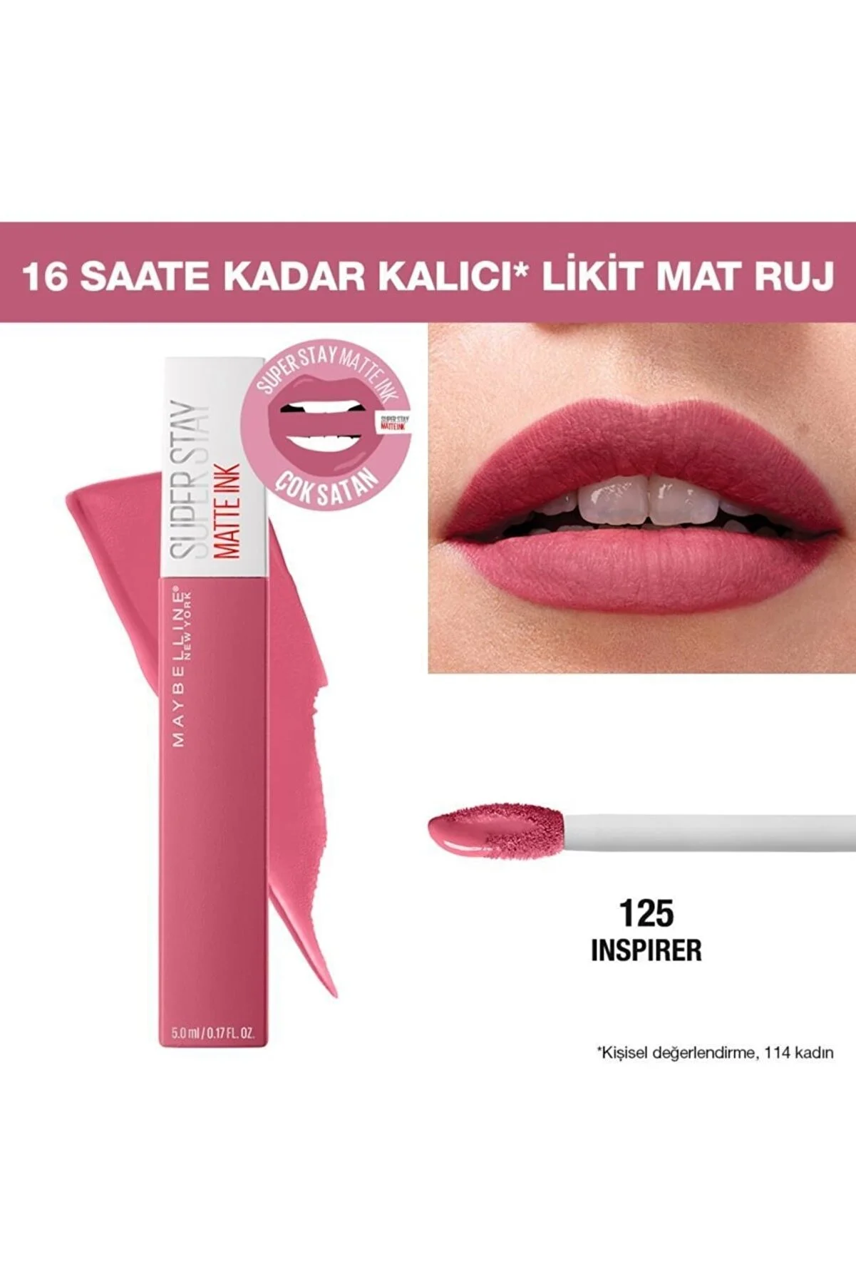 Maybelline New York Super Matte Liquid Lipstick 125 inspirer