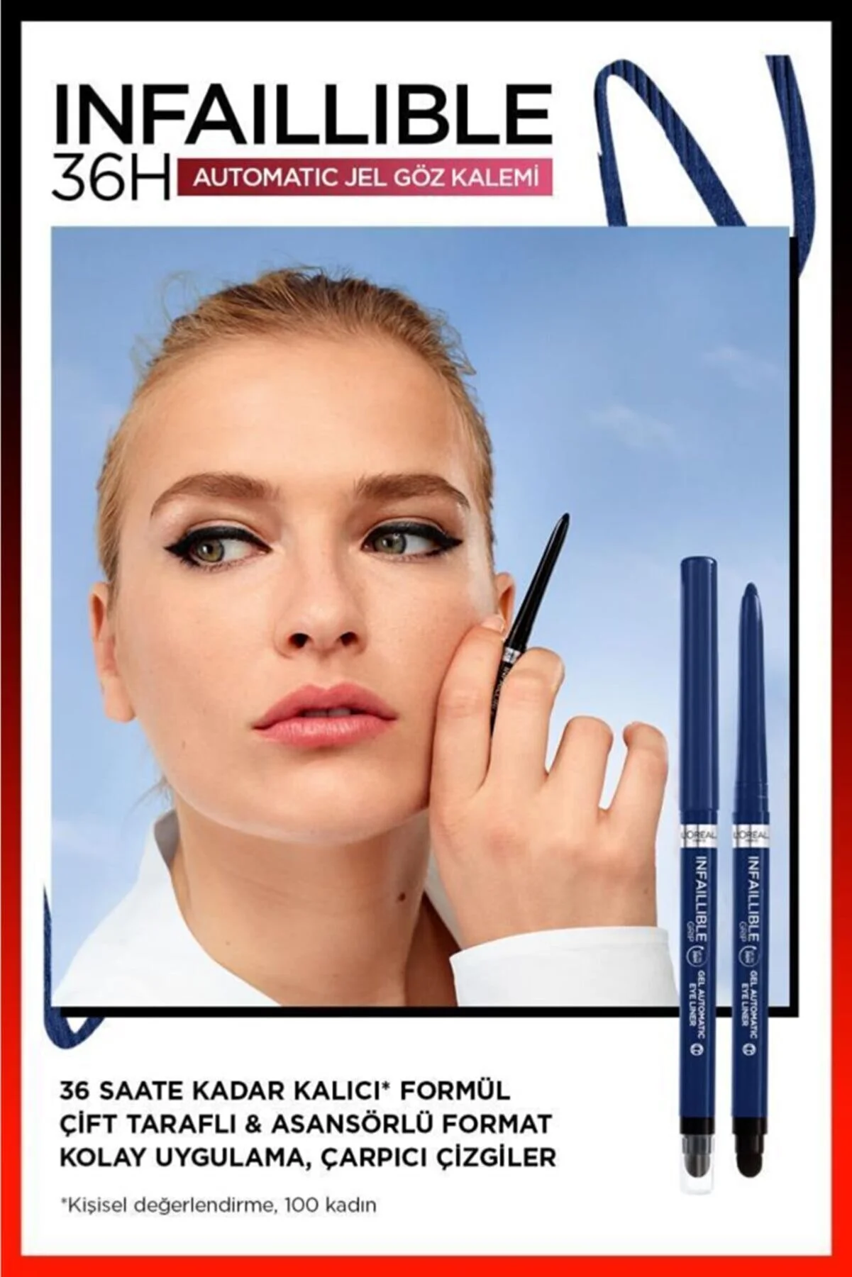 L'Oreal Paris Infaillible Automatic Grip Eyeliner, 05 - Blue Jersey