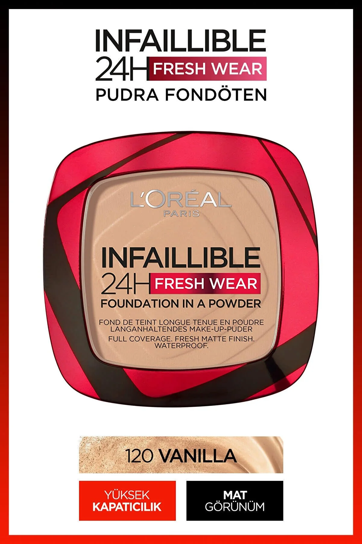 Loreal Paris Infaillible 24h Fresh Wear Powder Foundation 120 Vanilla