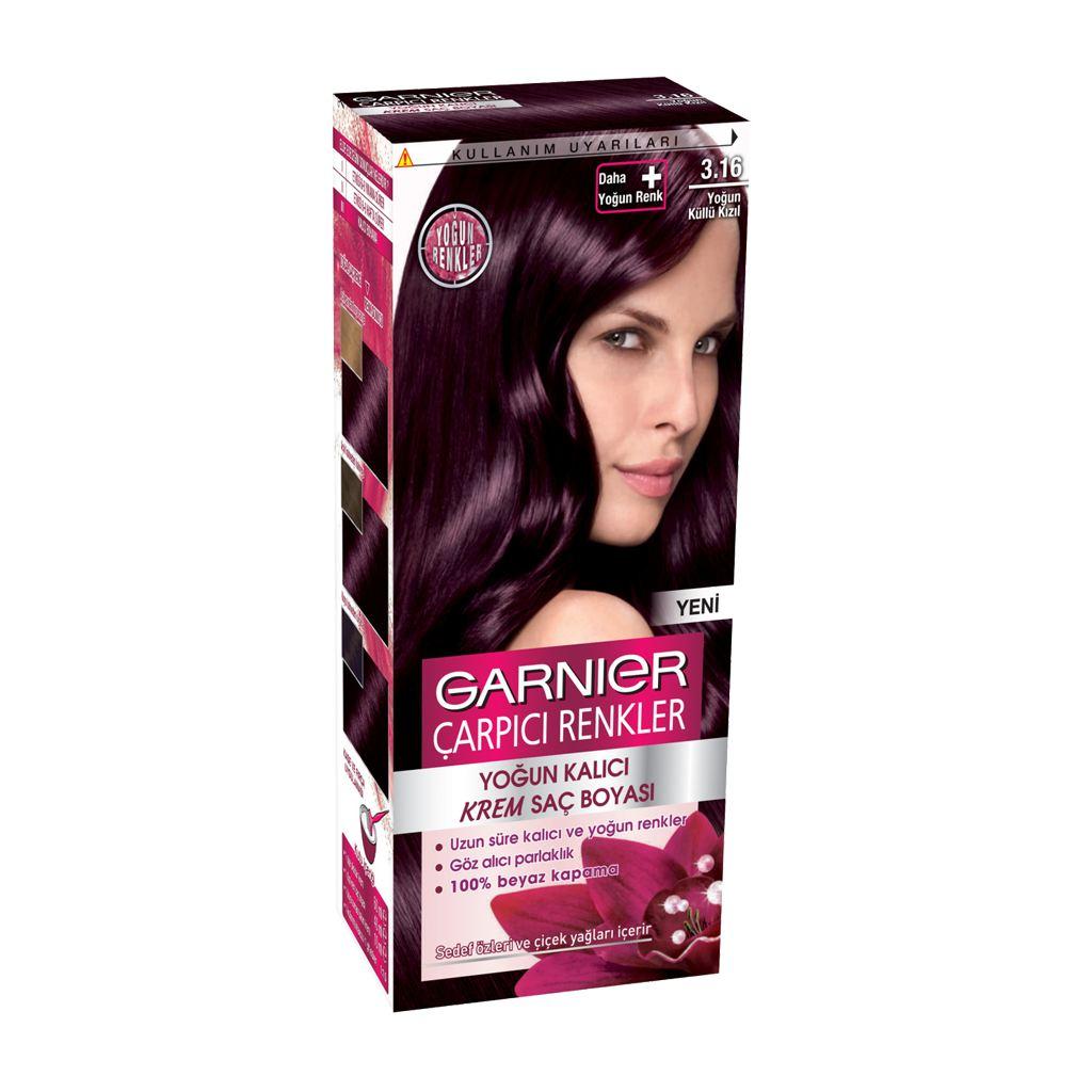 Garnier Striking Colors Hair Color Cream 3.16 Intense Ashy Red