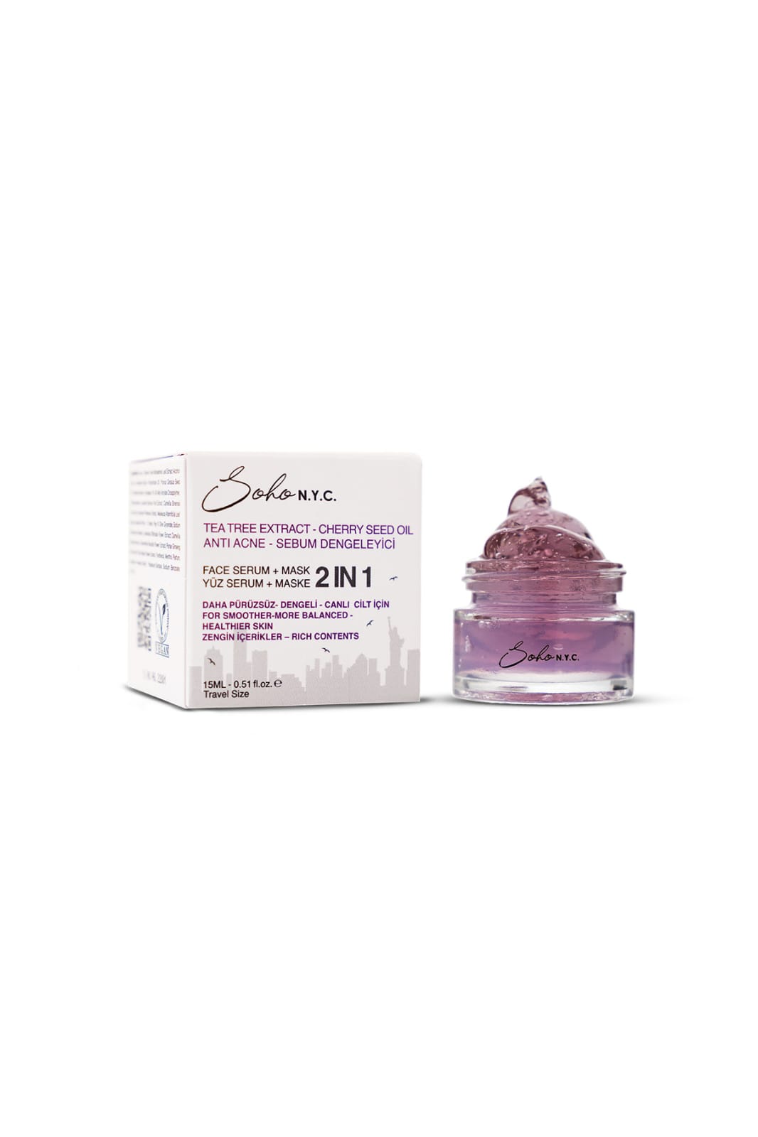 Soho NYC Vegan Anti Acne-sebum Balancing Leave-In Mask Effective Serum