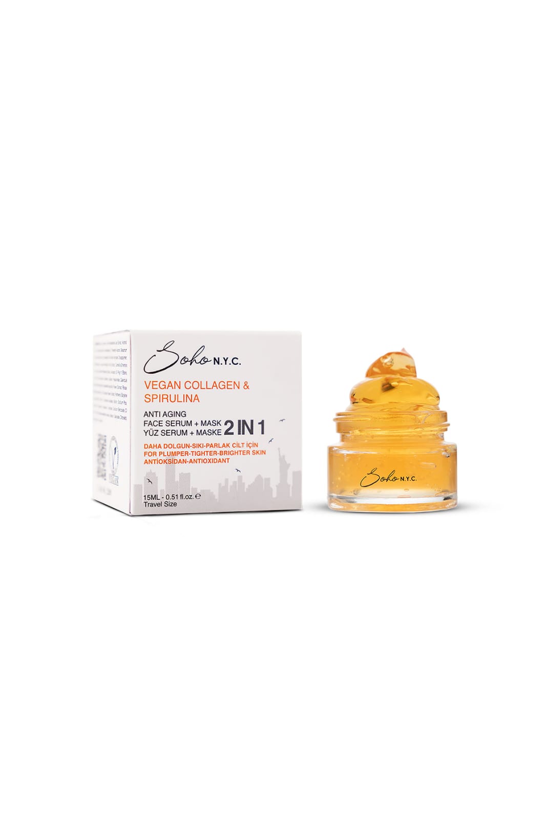 Soho NYC Vegan Collagen Anti-Aging Anti-Rinse Mask Effective Serum