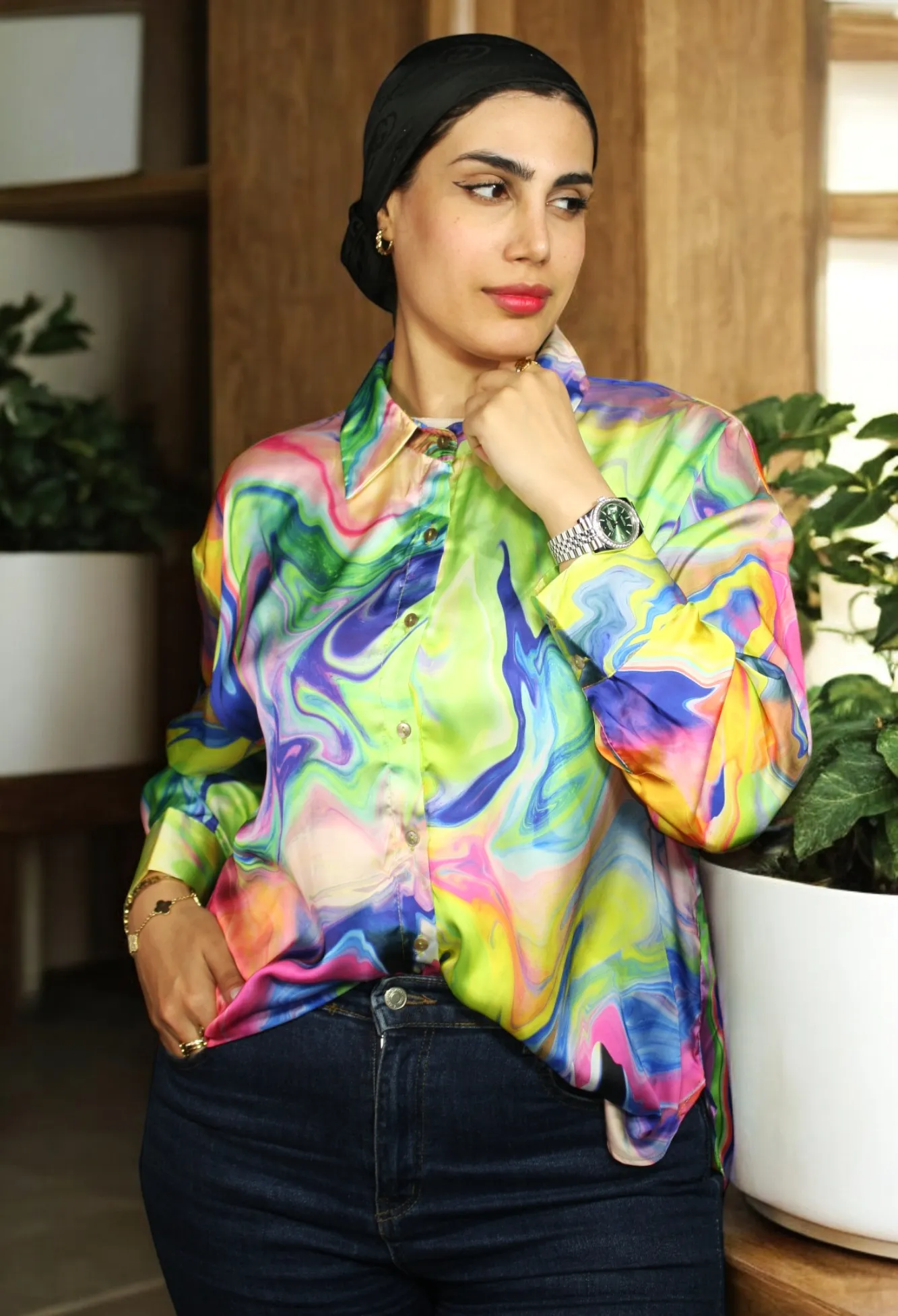 قميص نسائي ملون