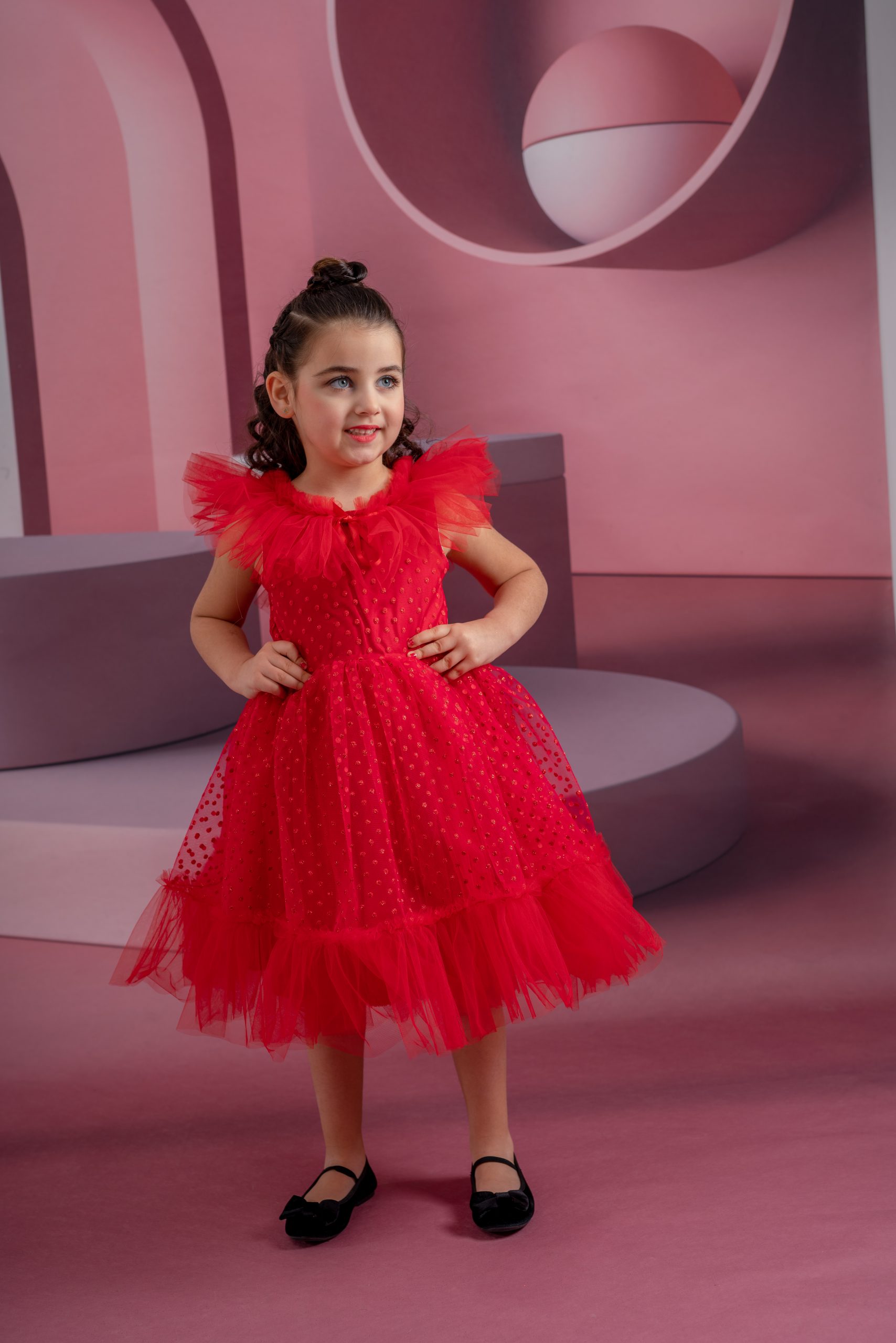 Tulle Flying Sleeves Dress