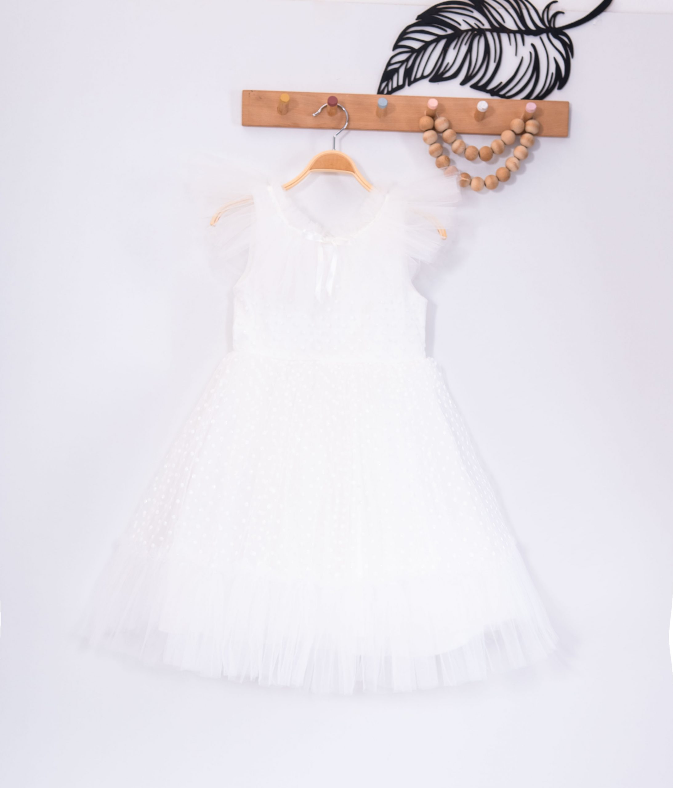 Tulle Flying Sleeves Dress
