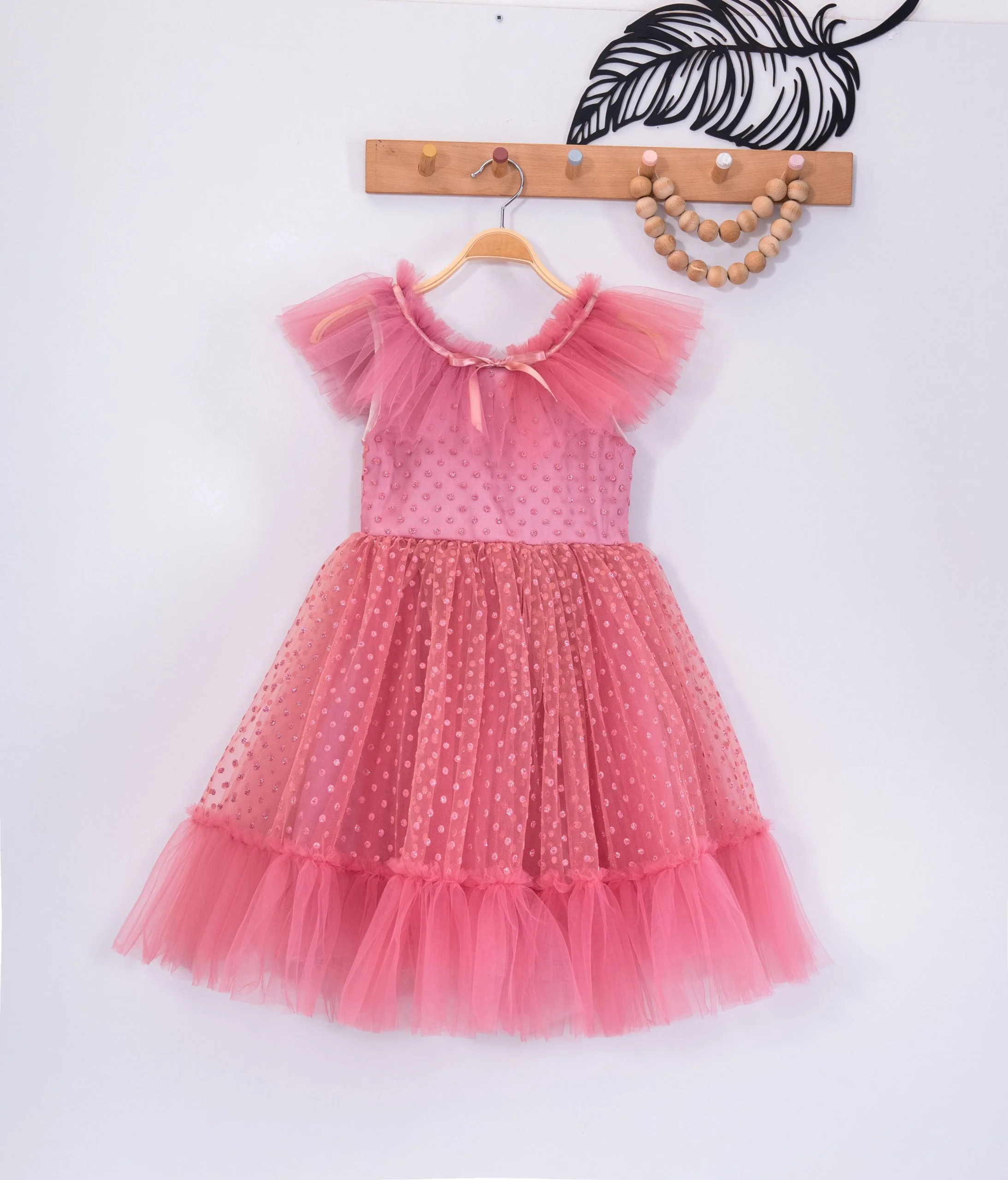 Tulle Flying Sleeves Dress