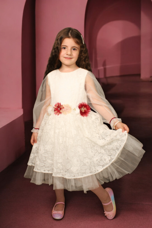 Flower Embroidered Dress
