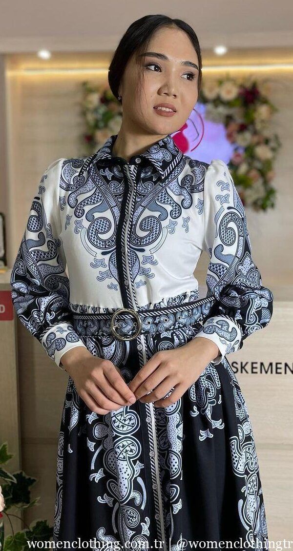 Atlas Fabric Belt Detailed Dress