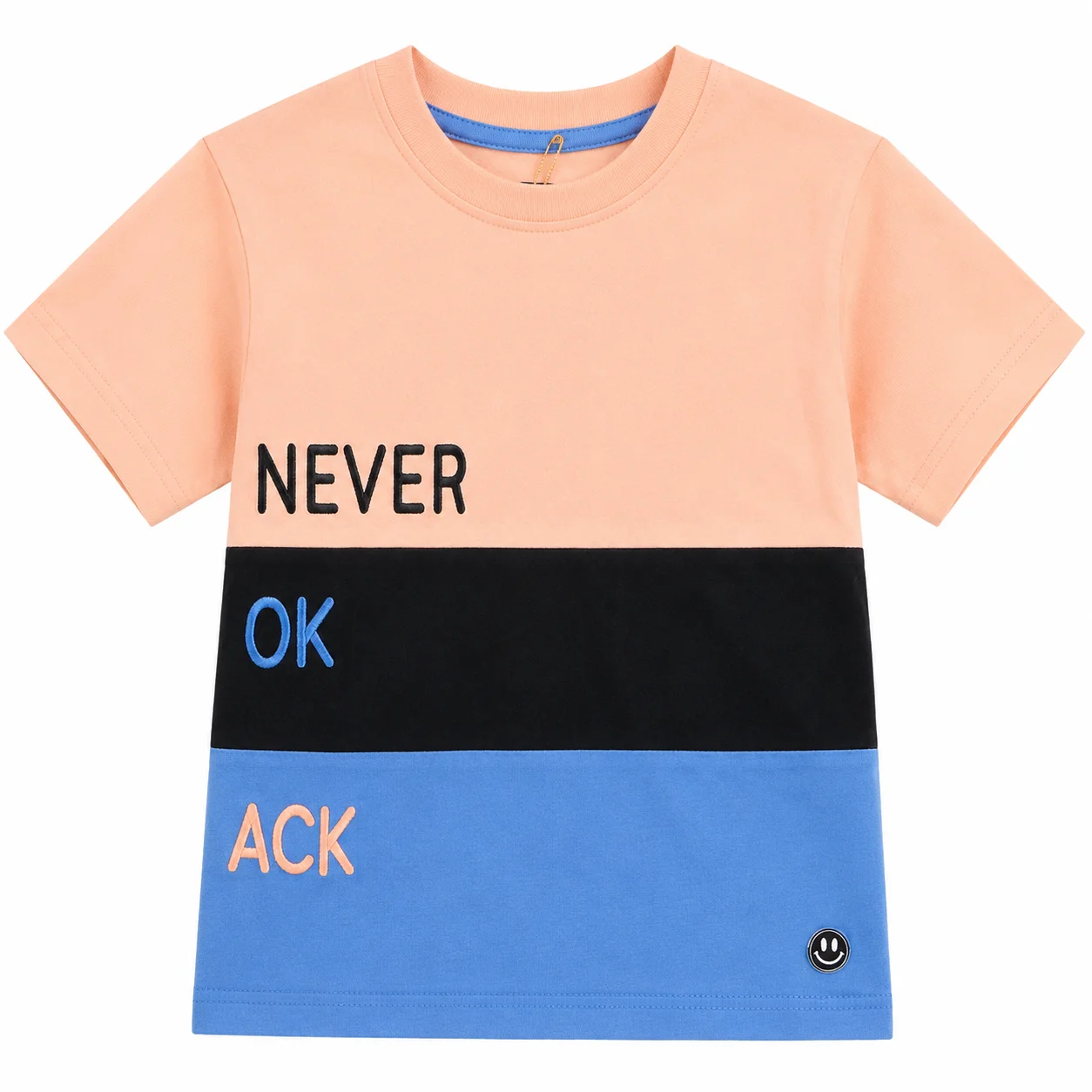 توفی کیدز – تی‌شێرتی منداڵان بە دیزاینی ڕەنگاوڕەنگ "Never Look Back" و قۆڵی کورت color option