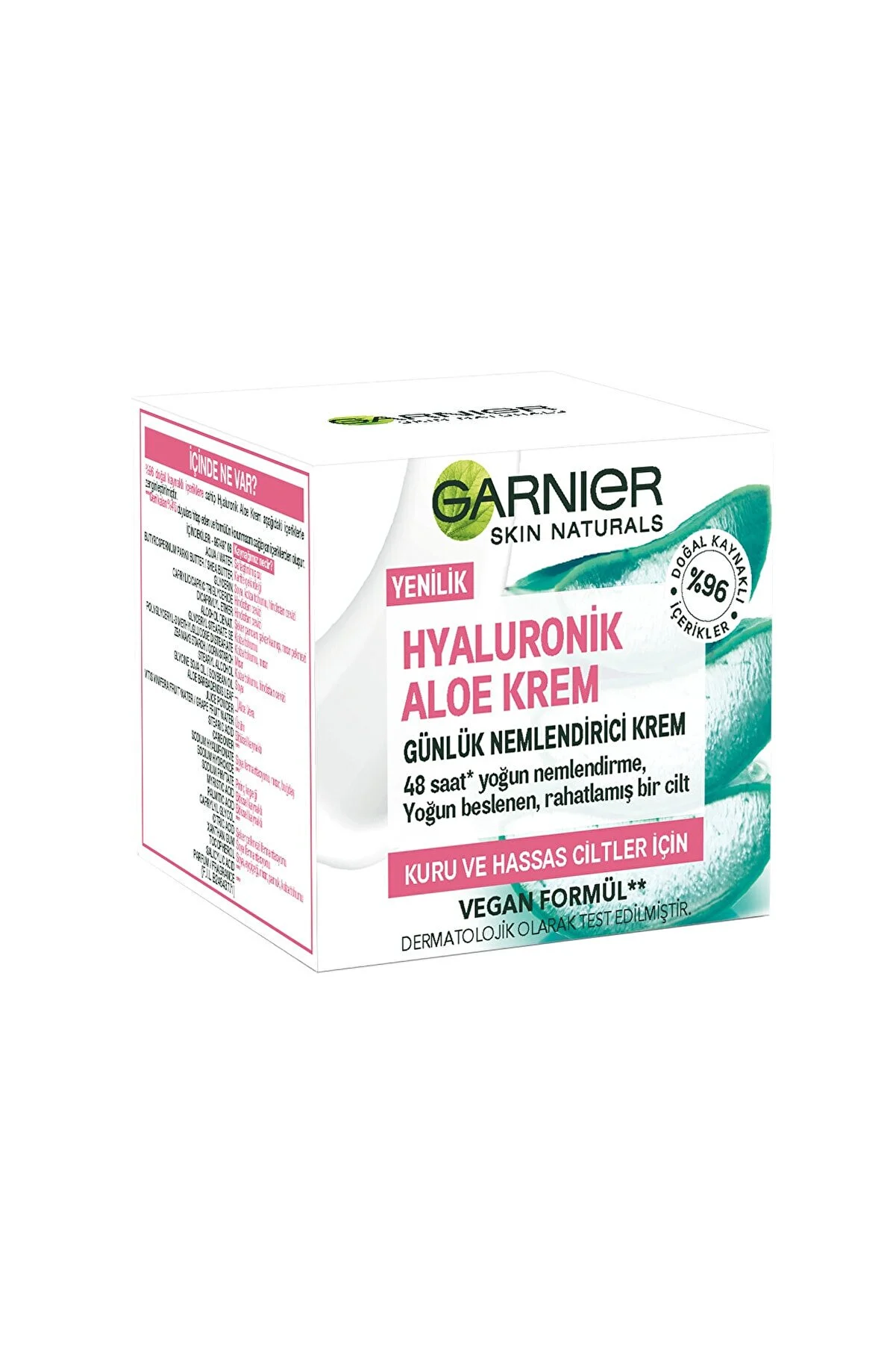 Garnier Skin Naturals Hyaluronic Aloe Cream – Daily Moisturizing Face Cream for Dry & Sensitive Skin – 50ml color option