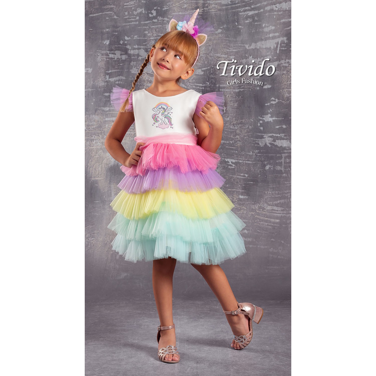 Unicorn Girls Party Dress