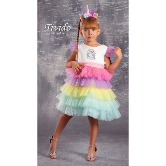 Unicorn Girls Party Dress