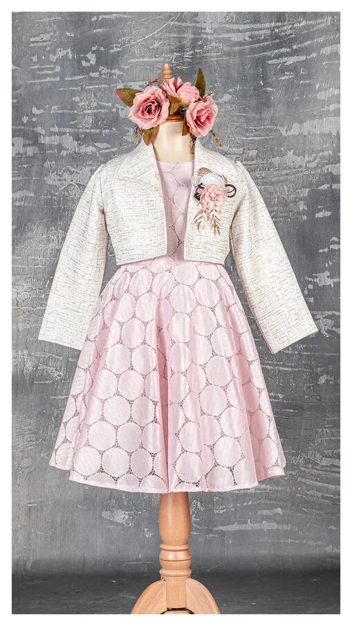 Girl's Dress With Bolero Points