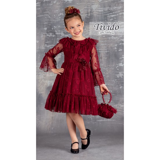 Girl Child Evening Dress with Lace