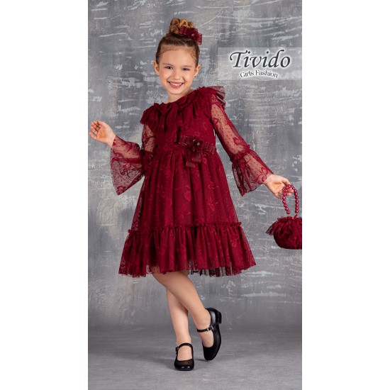 Girl Child Evening Dress with Lace