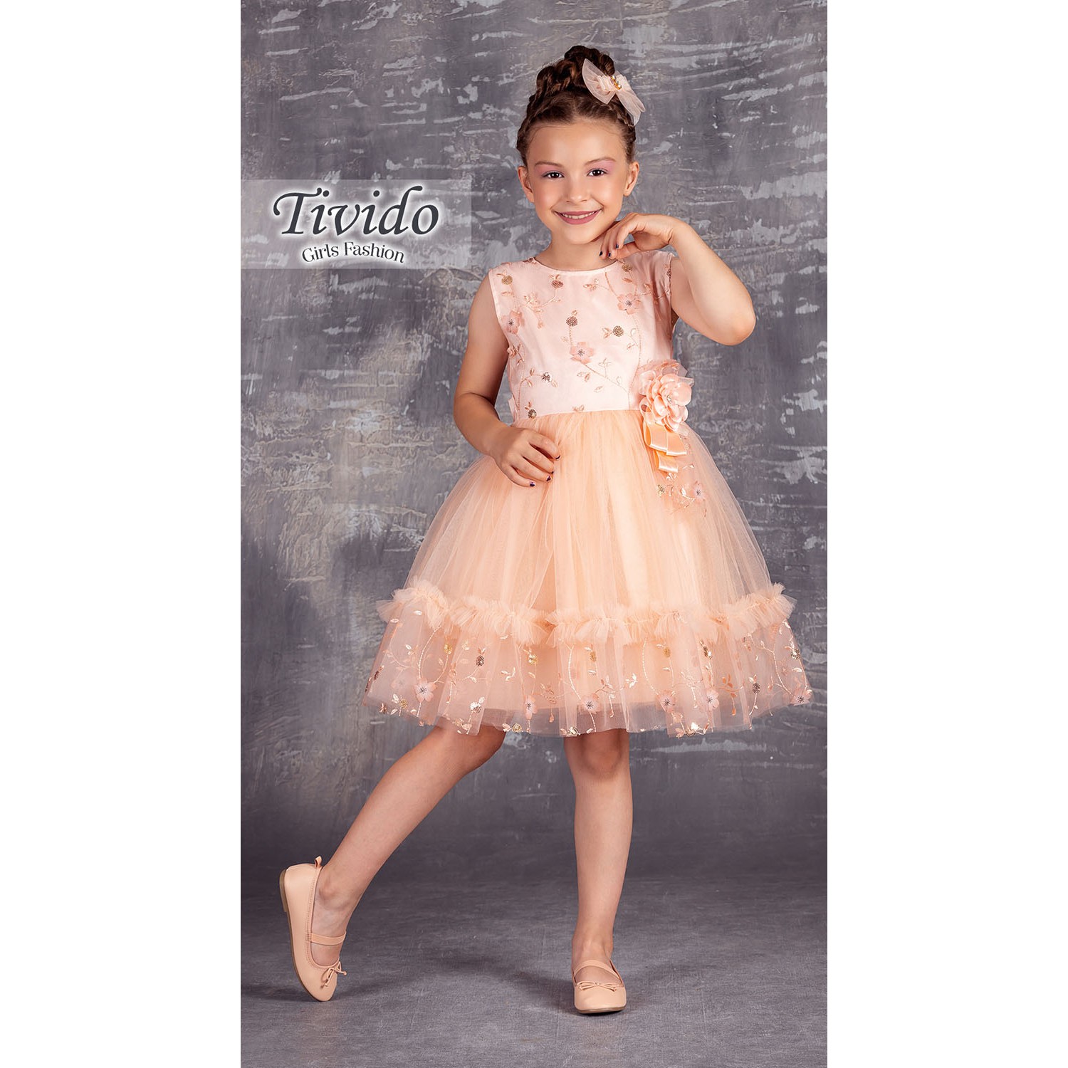 Floral Lace Girl Evening Dress
