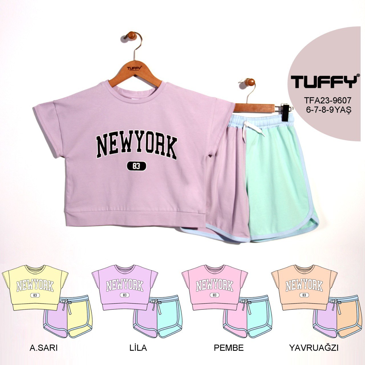 Girl Crop Top and Shorts Set