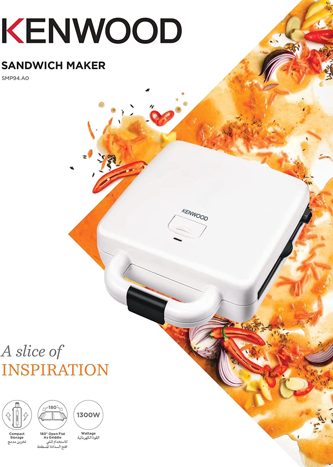 Kenwood Sandwich Maker - SMP94.A0WH