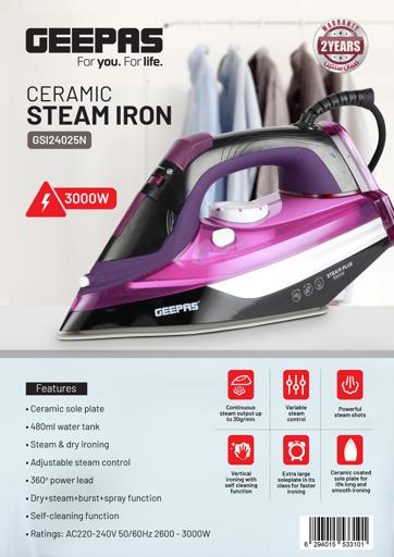 Geepas Steam Iron 3000W image 5