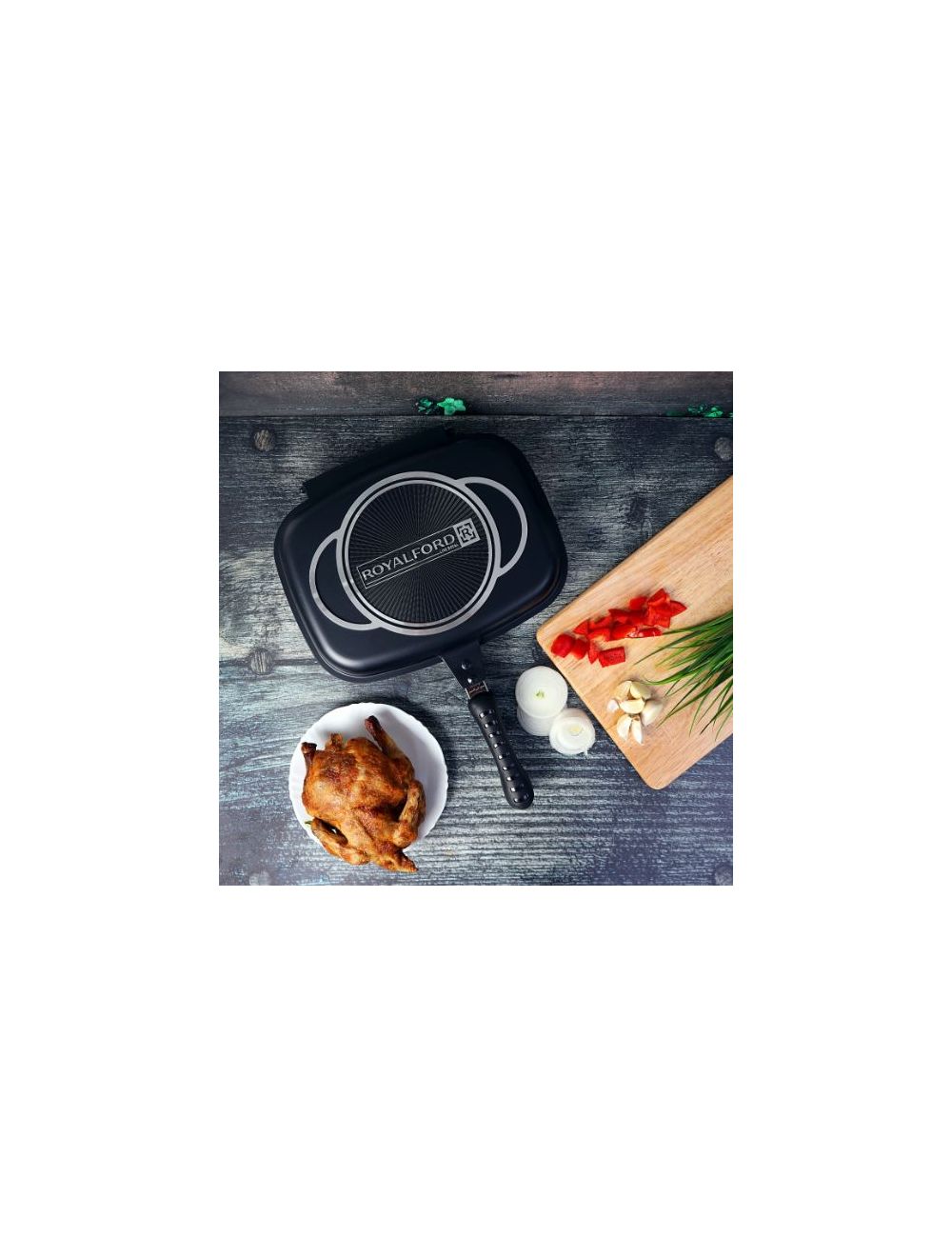 Royalford Non-Stick Double Grill Pan image 4