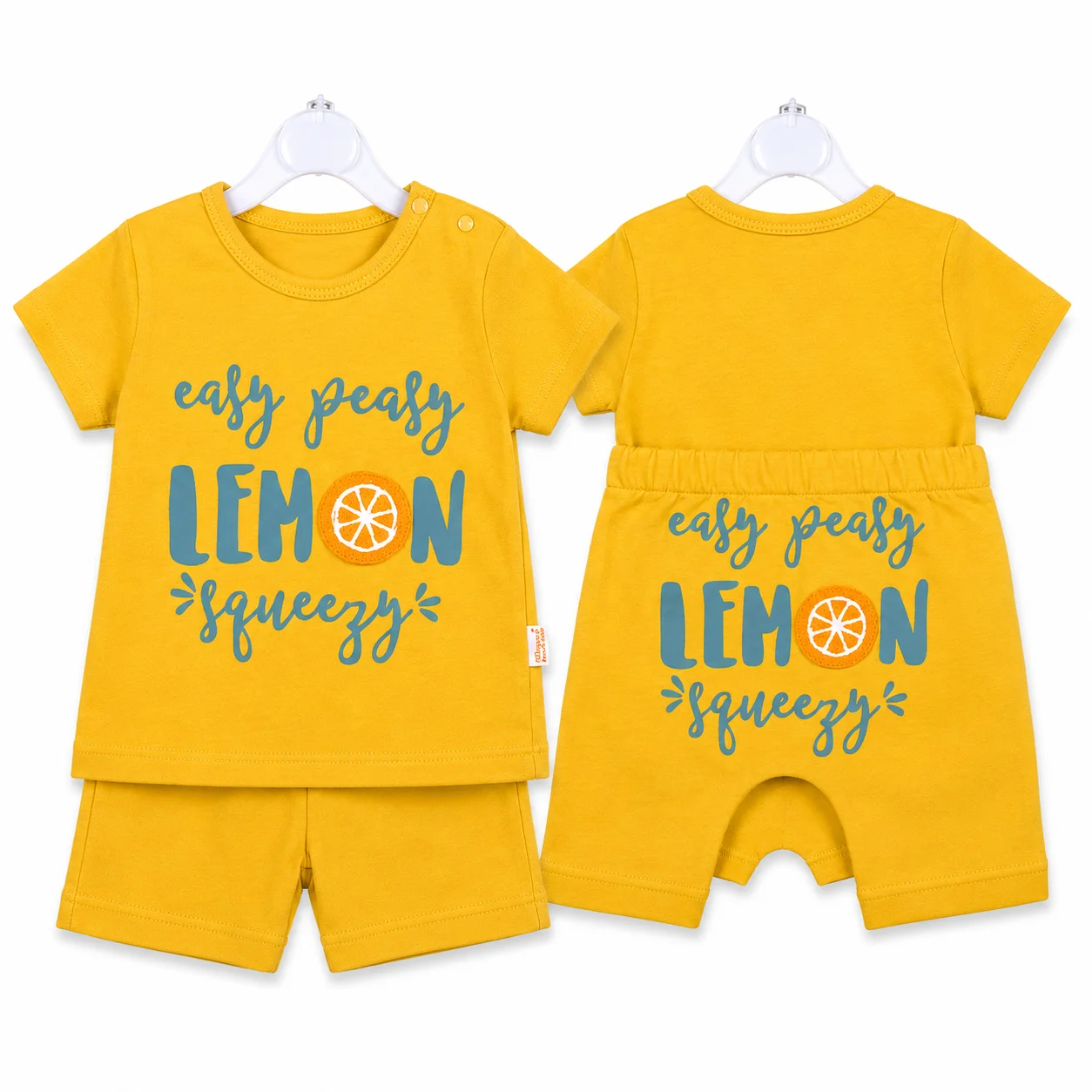 Beyaz Bebek Baby 2-Piece Set with Lemon Print T-Shirt & Shorts – yellow