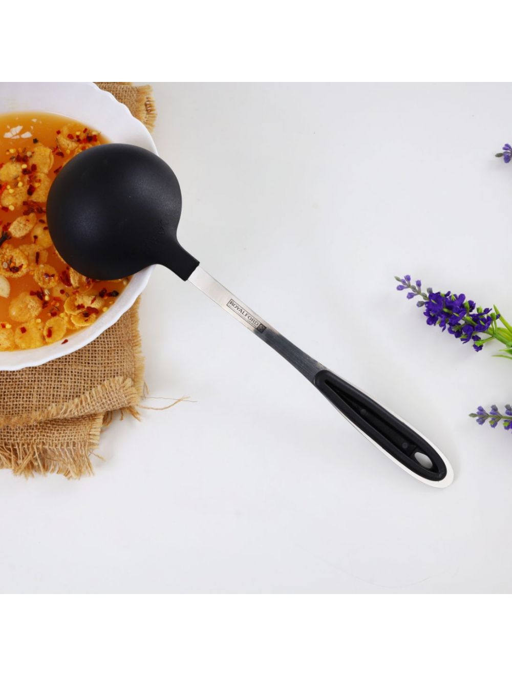 Royalford Nylon Soup Ladle with Stainless Steel Handle -RF1204