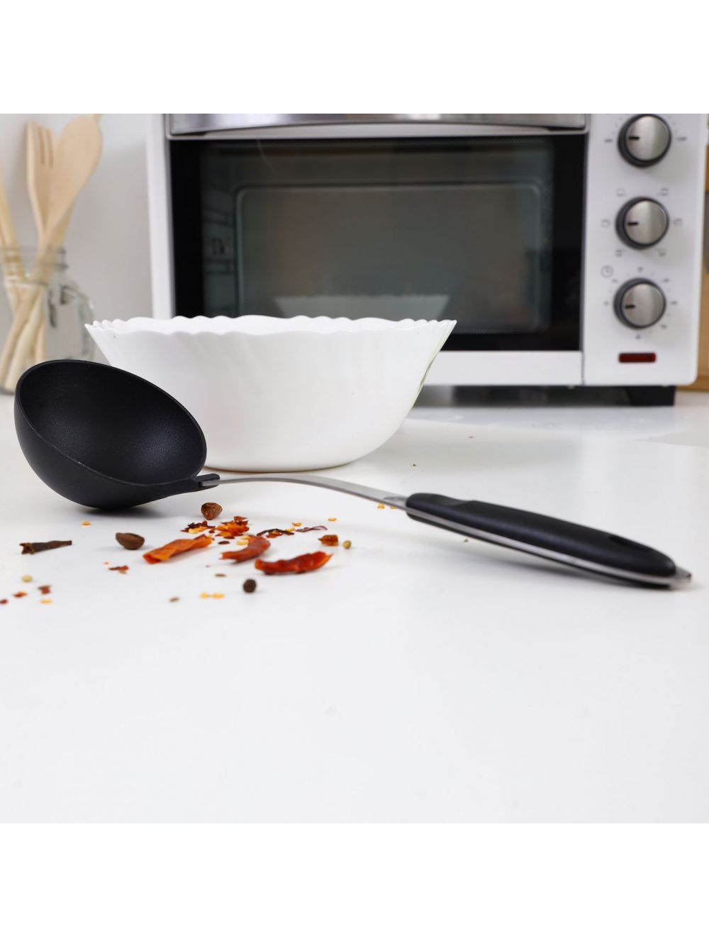 Royalford Nylon Soup Ladle with Stainless Steel Handle -RF1204